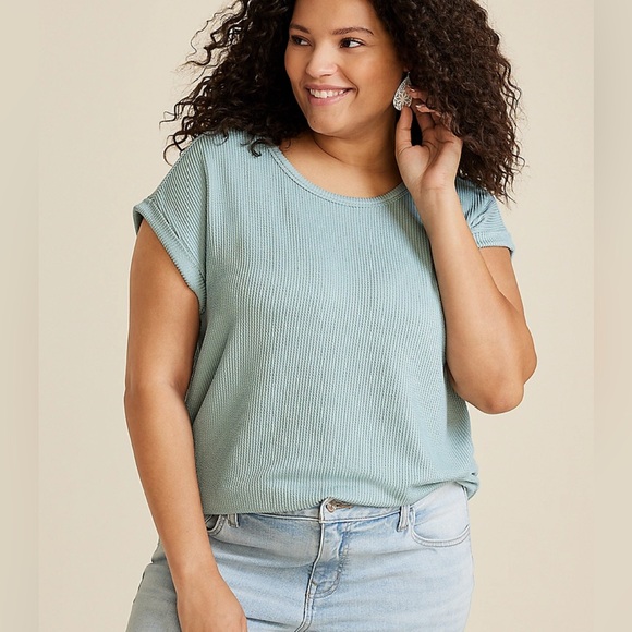 Maurices Tops - Maurices 24/7 Clara Ribbed Tee Size 2X